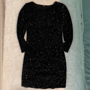 Nanette Lepore Black Sequin Mini Dress
